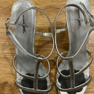 Jacqueline Ferrar Jeweled Heel Sandals